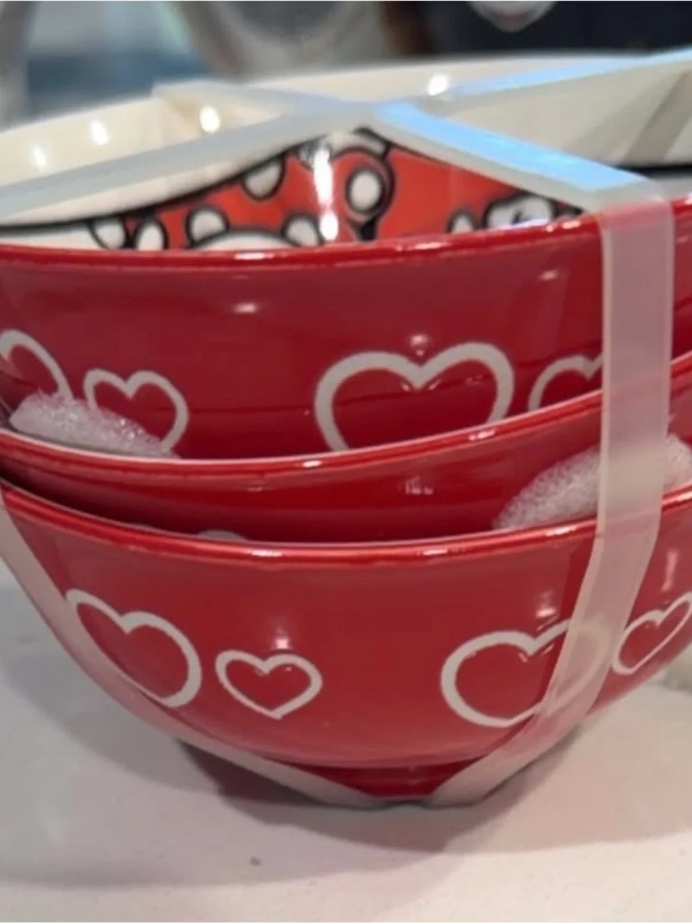 Mickey & Minnie Red Accent Ceramic Bowl Set